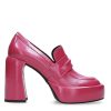 Inverno 2024 Elena Iachi | E3301 Mocassino Con Tacco Alto Fuxia