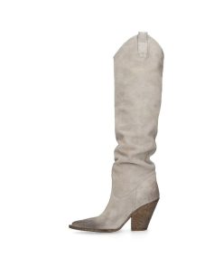 Tex Style Elena Iachi | E3632 Stivale Western Scamosciato Beige