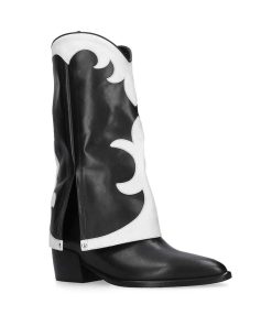 Tex Style Elena Iachi | E3645 Stivale Western Bianco Nero