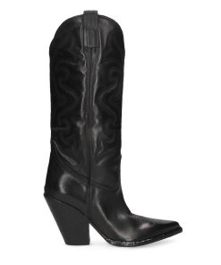 Inverno 2024 Elena Iachi | E3634 Stivale Western Pelle Nero