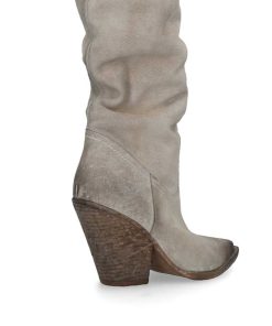 Tex Style Elena Iachi | E3632 Stivale Western Scamosciato Beige