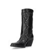 Tex Style Elena Iachi | E3400 Stivale Texano Basso Nero Con Borchie