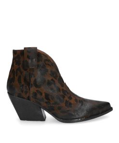 Inverno 2024 Elena Iachi | E2004 Tronchetto Texano Pelle Leopard Mm70