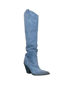 Tex Style Elena Iachi | E3632 Stivale Western Scamosciato Denim