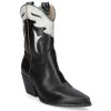 Tex Style Elena Iachi | E2016 Stivale Texano In Pelle Nero Bianco