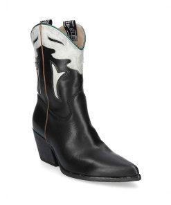 Tex Style Elena Iachi | E2016 Stivale Texano In Pelle Nero Bianco