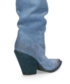 Tex Style Elena Iachi | E3632 Stivale Western Scamosciato Denim