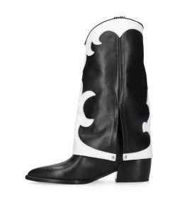 Tex Style Elena Iachi | E3645 Stivale Western Bianco Nero