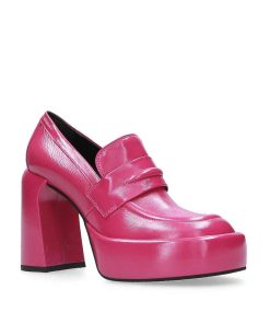 Inverno 2024 Elena Iachi | E3301 Mocassino Con Tacco Alto Fuxia