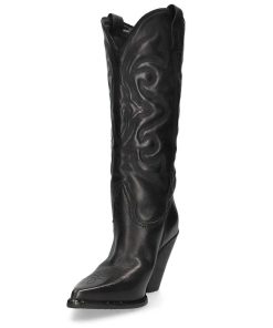 Tex Style Elena Iachi | E3634 Stivale Western Pelle Nero