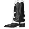 Inverno 2024 Elena Iachi | E3645 Stivale Western Bianco Nero